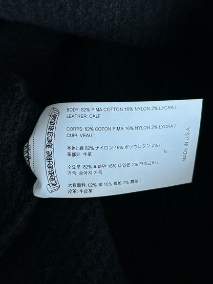 Chrome Hearts Black Ponyhair Cross Patch Beanie