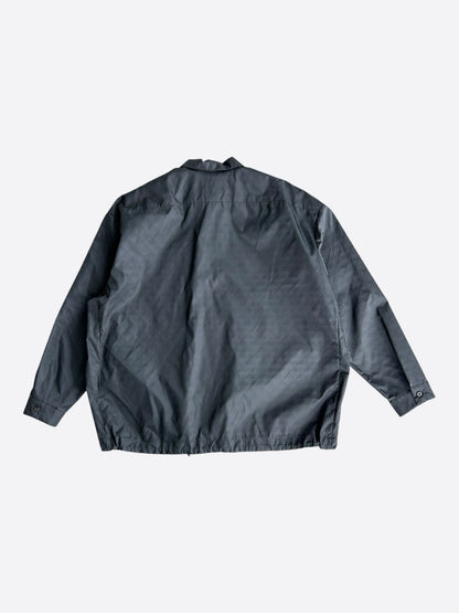 Prada Black Jacquard Logo Windbreaker