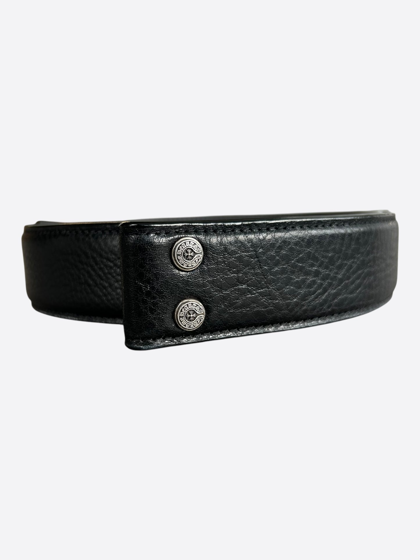 Chrome Hearts Black Leather Belt