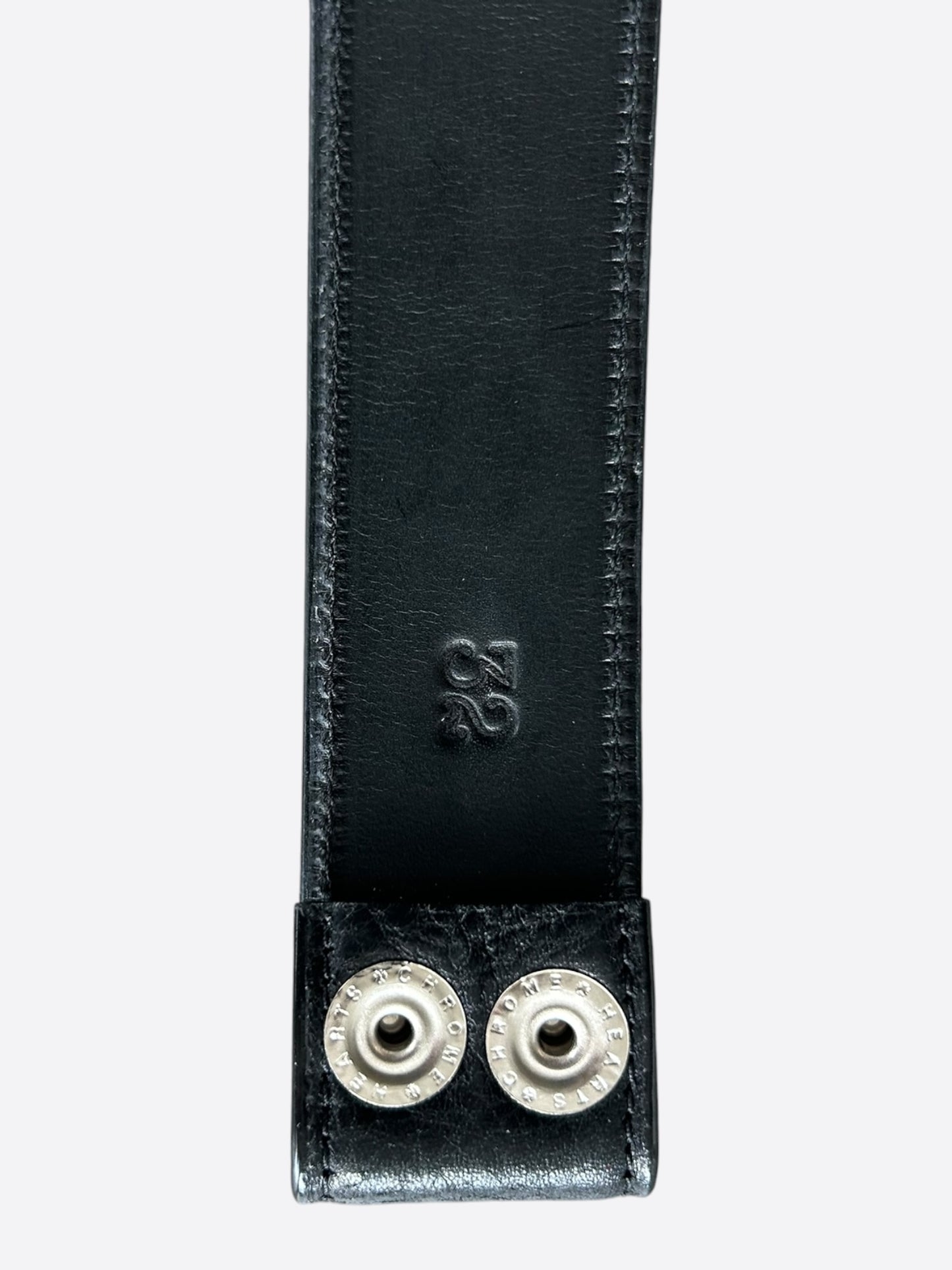 Chrome Hearts Black Leather Belt