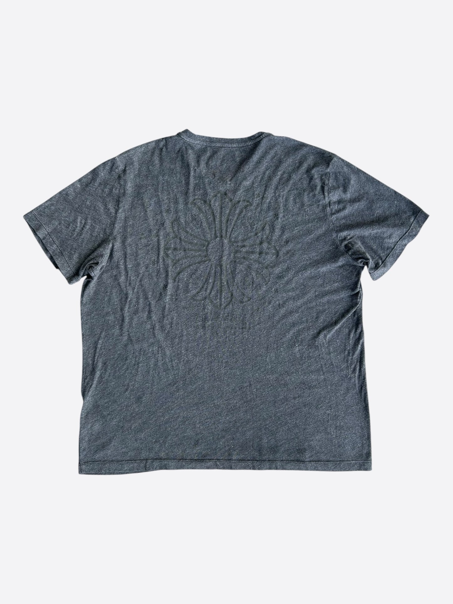 Chrome Hearts Dark Grey & Black Cross Logo T-Shirt