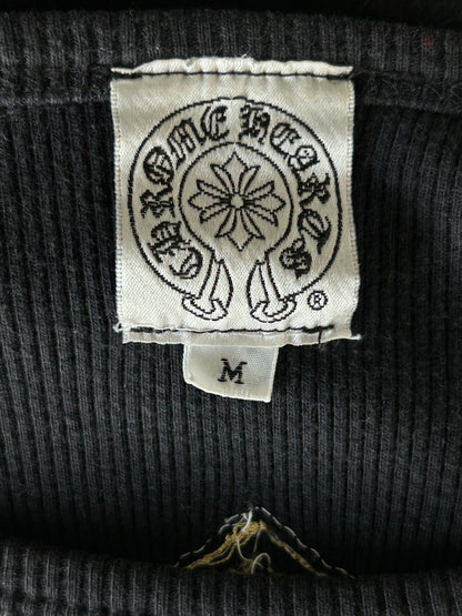 Chrome Hearts Black & Yellow Cross Patch Thermal Longsleeve T-Shirt