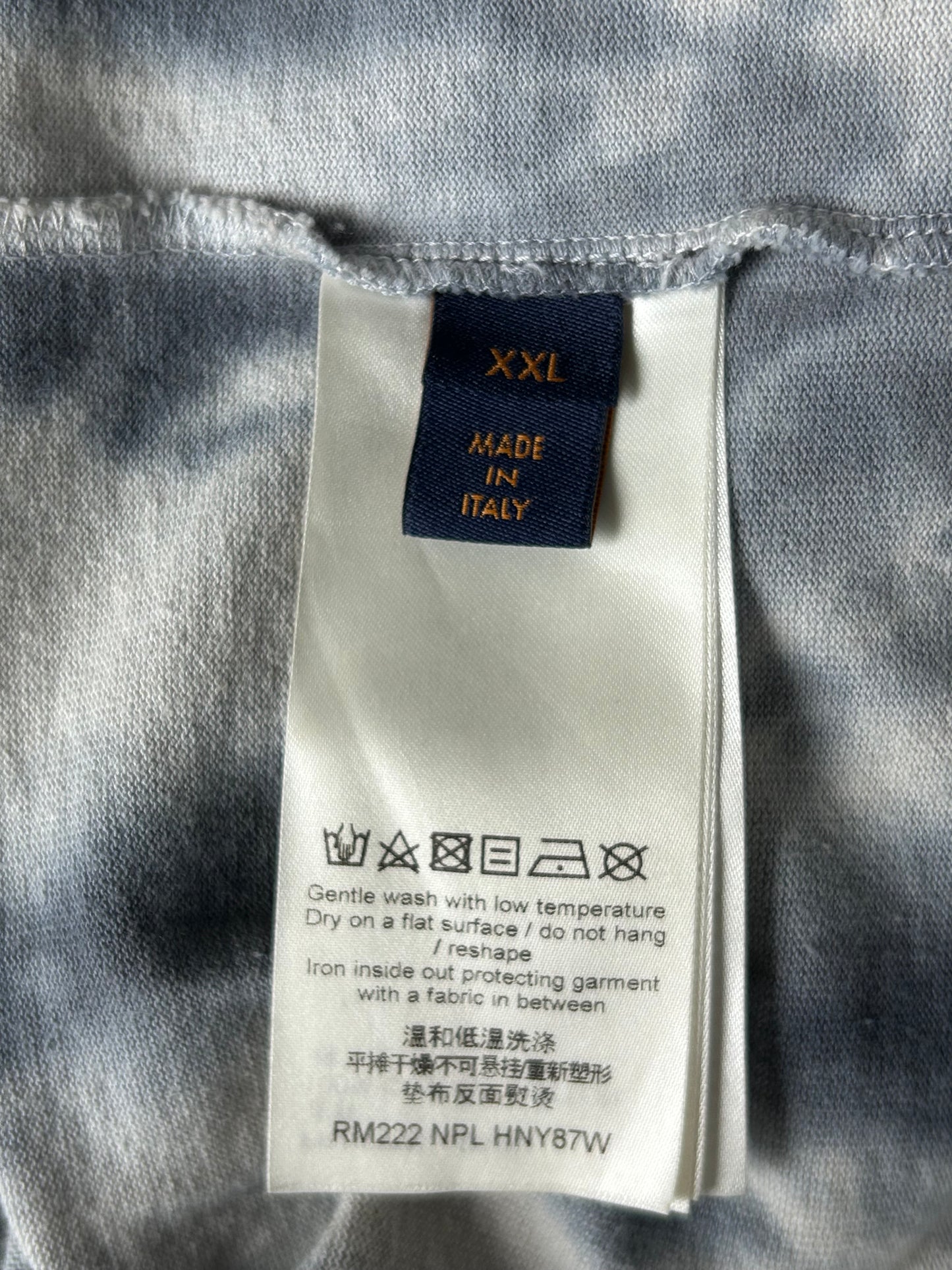 Louis Vuitton Grey & Orange Tie-Dye Graffiti T-Shirt