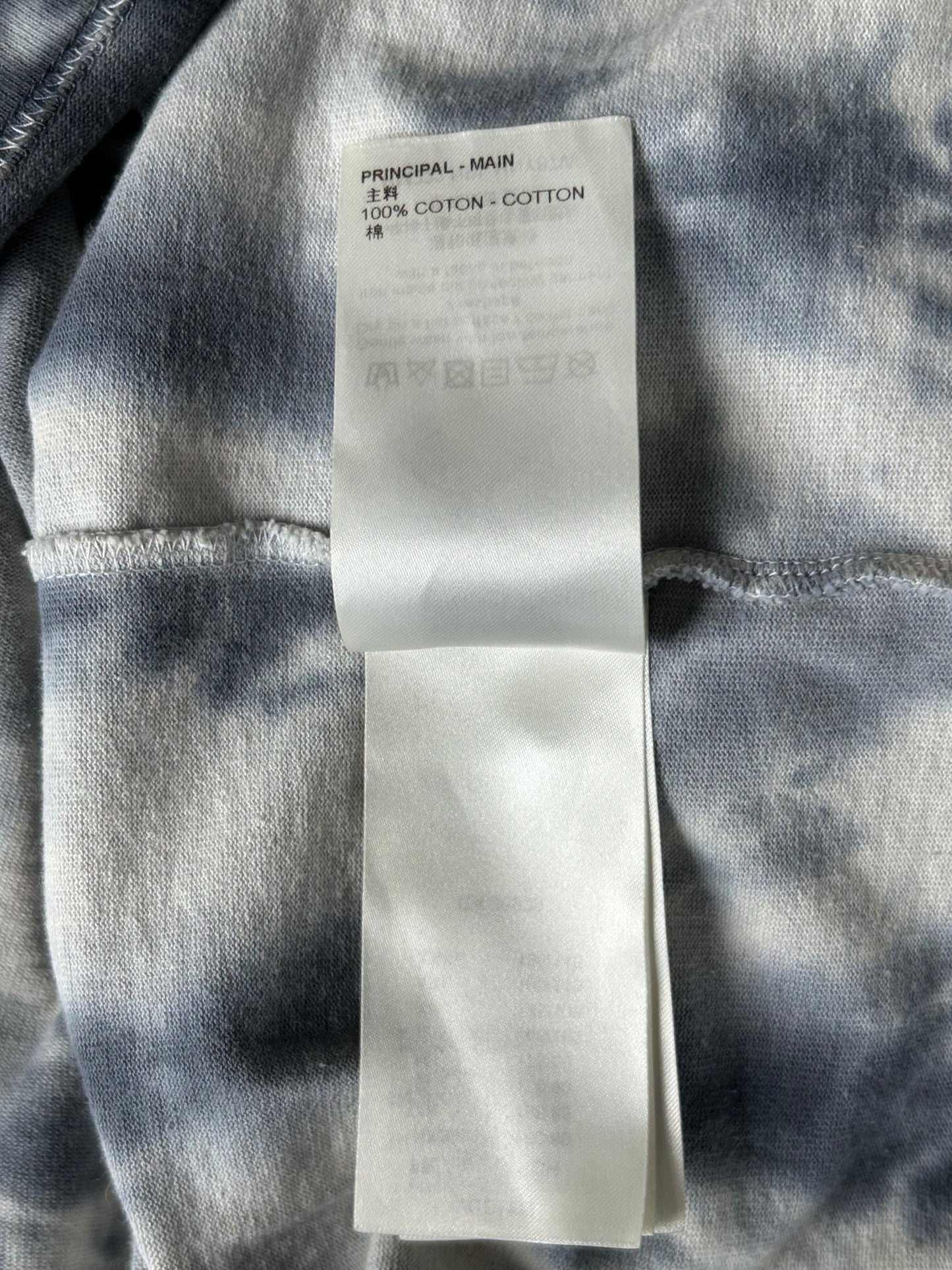 Louis Vuitton Grey & Orange Tie-Dye Graffiti T-Shirt