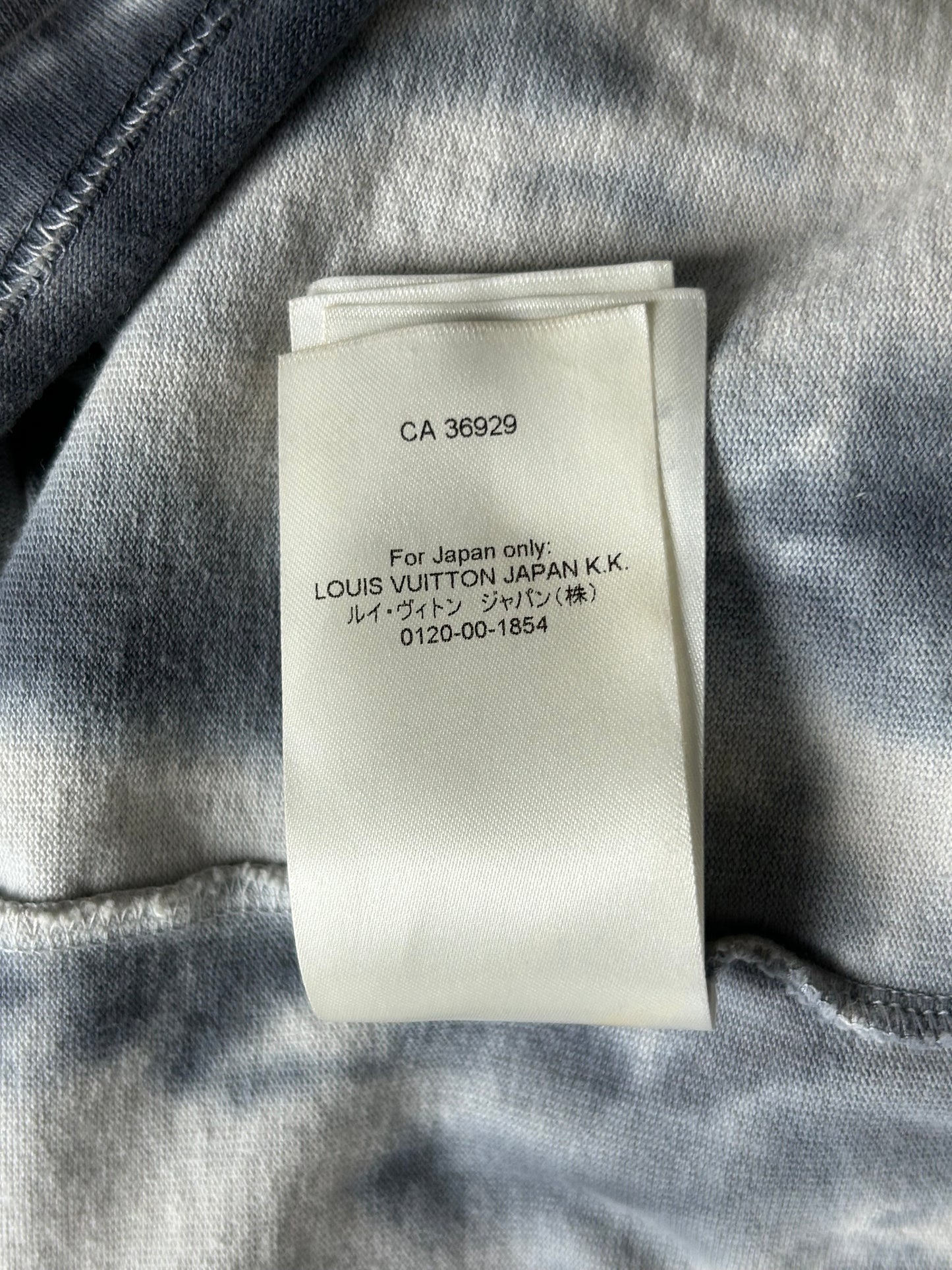 Louis Vuitton Grey & Orange Tie-Dye Graffiti T-Shirt