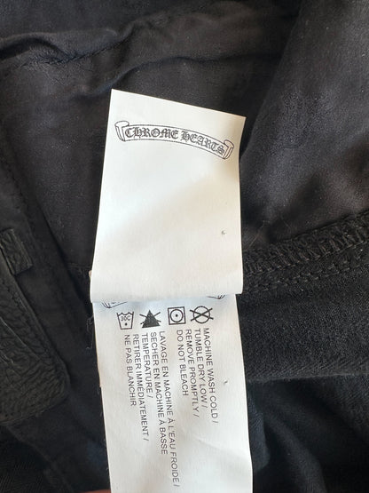 Chrome Hearts Black Herringbone Carpenter Pants