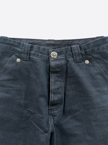 Chrome Hearts Black Herringbone Carpenter Pants