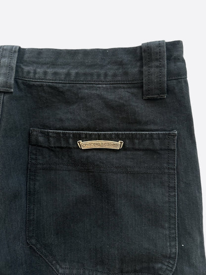 Chrome Hearts Black Herringbone Carpenter Pants