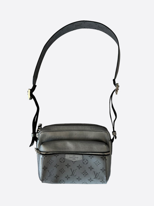 Louis Vuitton Gunmetal Silver Outdoor Messenger Bag