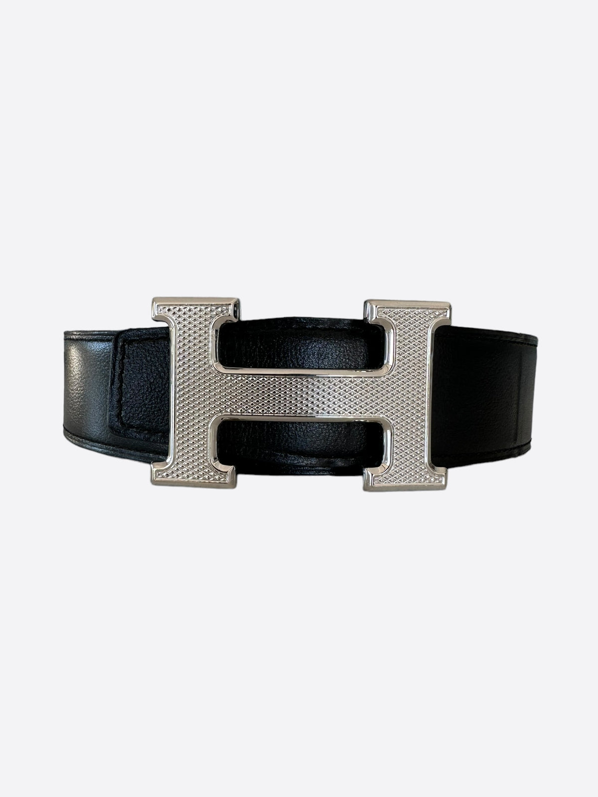 Hermes Black & Brown Silver H Buckle Reversible Belt – Savonches display picture 2