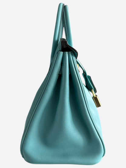 Hermes Blue Atoll Swift Gold Hardware Togo Birkin 25