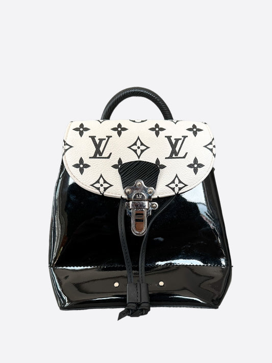 Louis Vuitton Black & White Monogram Hot Springs Backpack