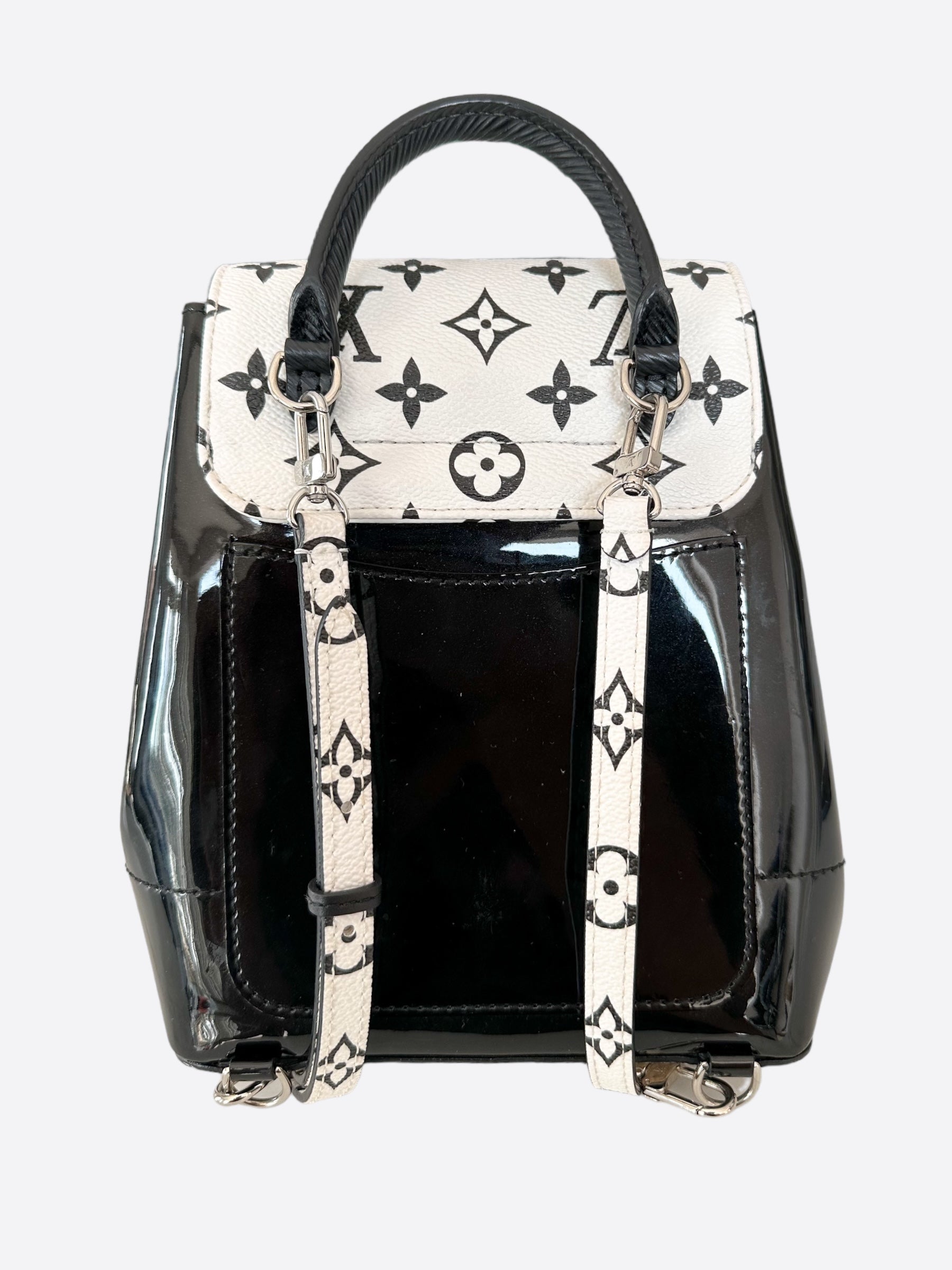 hot springs louis vuitton backpack Louis Vuitton Black & White Monogram Hot Springs Backpack – Savonches