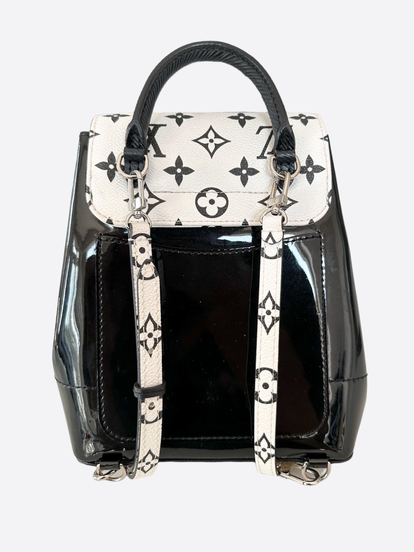 Louis Vuitton Black & White Monogram Hot Springs Backpack