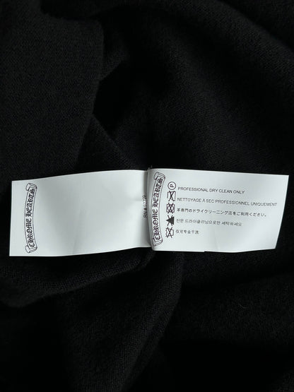 Chrome Hearts Black & Rhinestone Cross Women's Cashmere Sweater