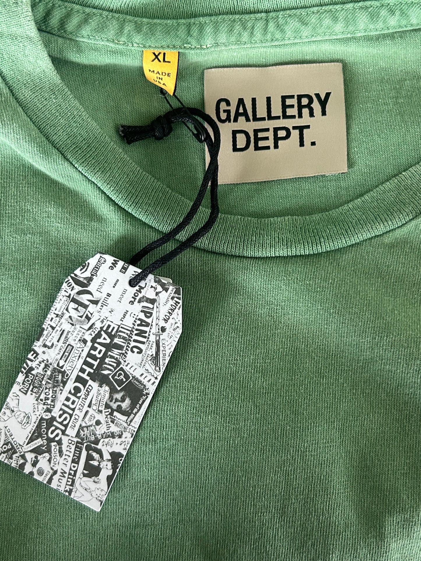 Gallery Dept Vintage Green & Yellow Souvenir Logo T-Shirt