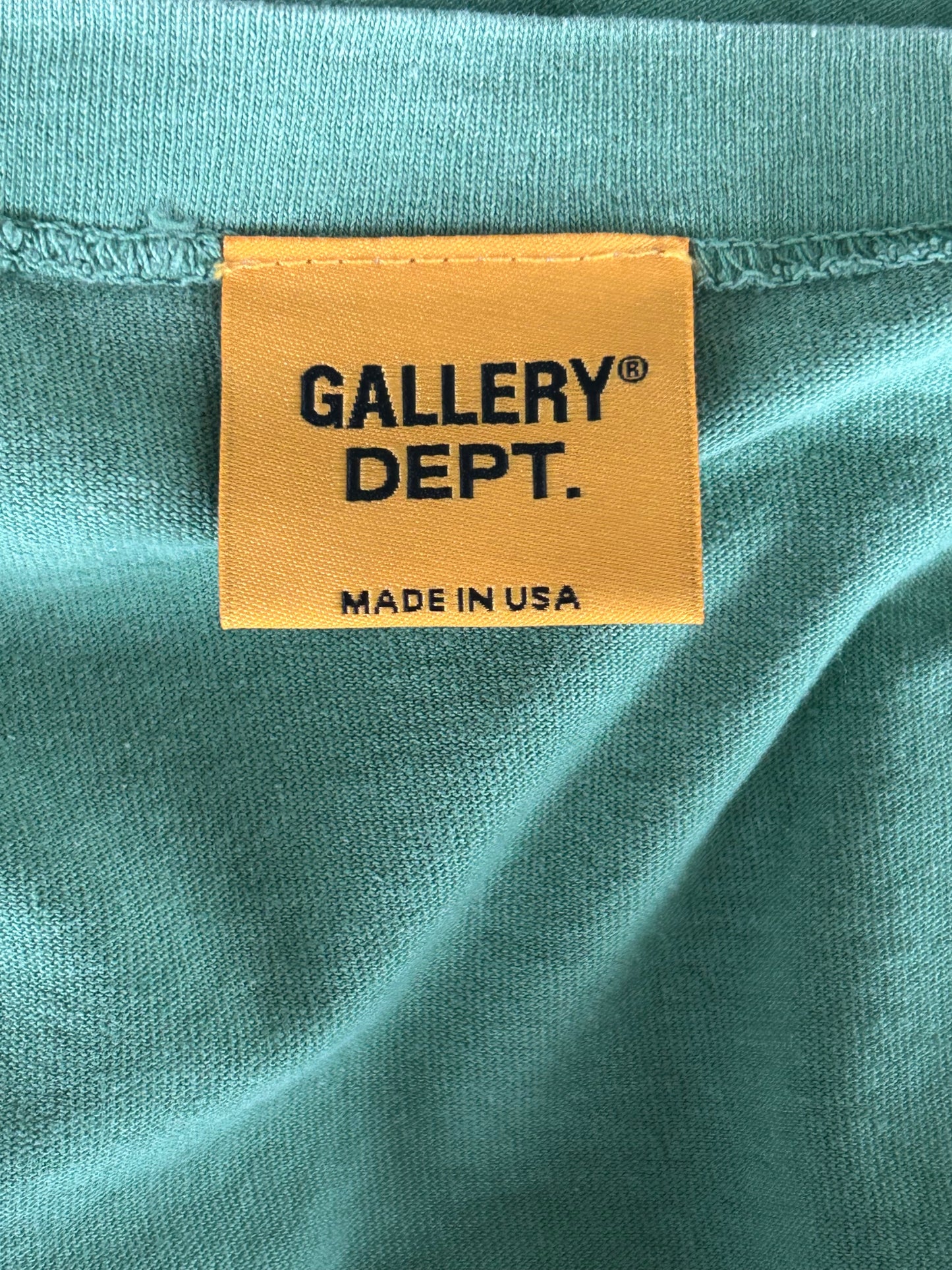 Gallery Dept Vintage Green & Yellow Souvenir Logo T-Shirt