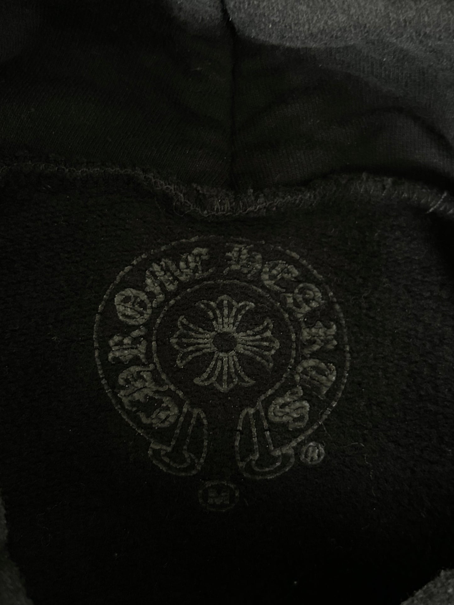 Chrome Hearts Black & White T-Bar Logo Hoodie