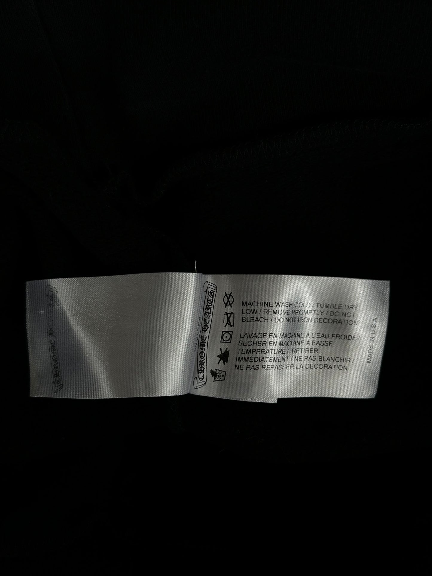 Chrome Hearts Black & White T-Bar Logo Hoodie