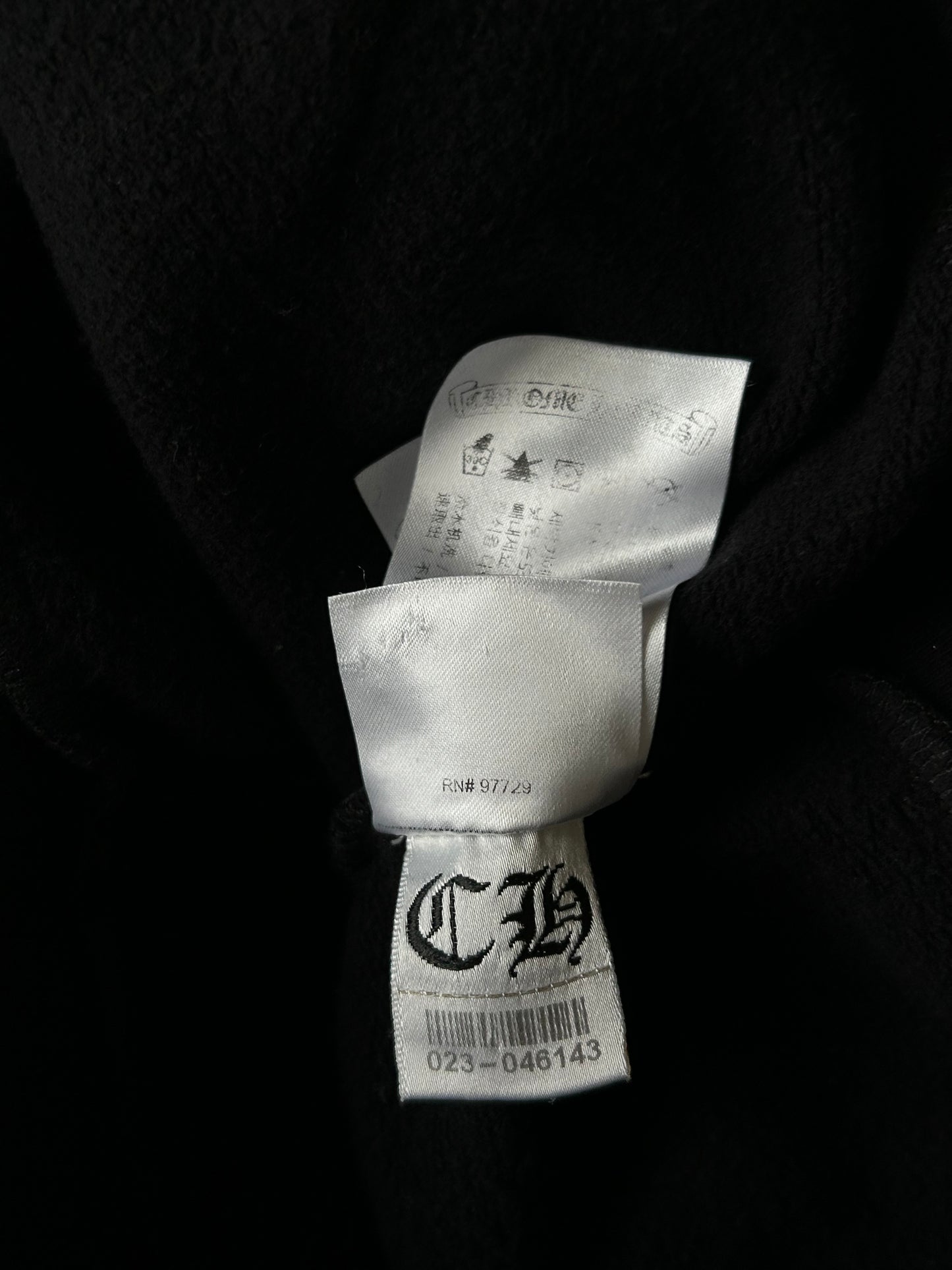 Chrome Hearts Black & White T-Bar Logo Hoodie
