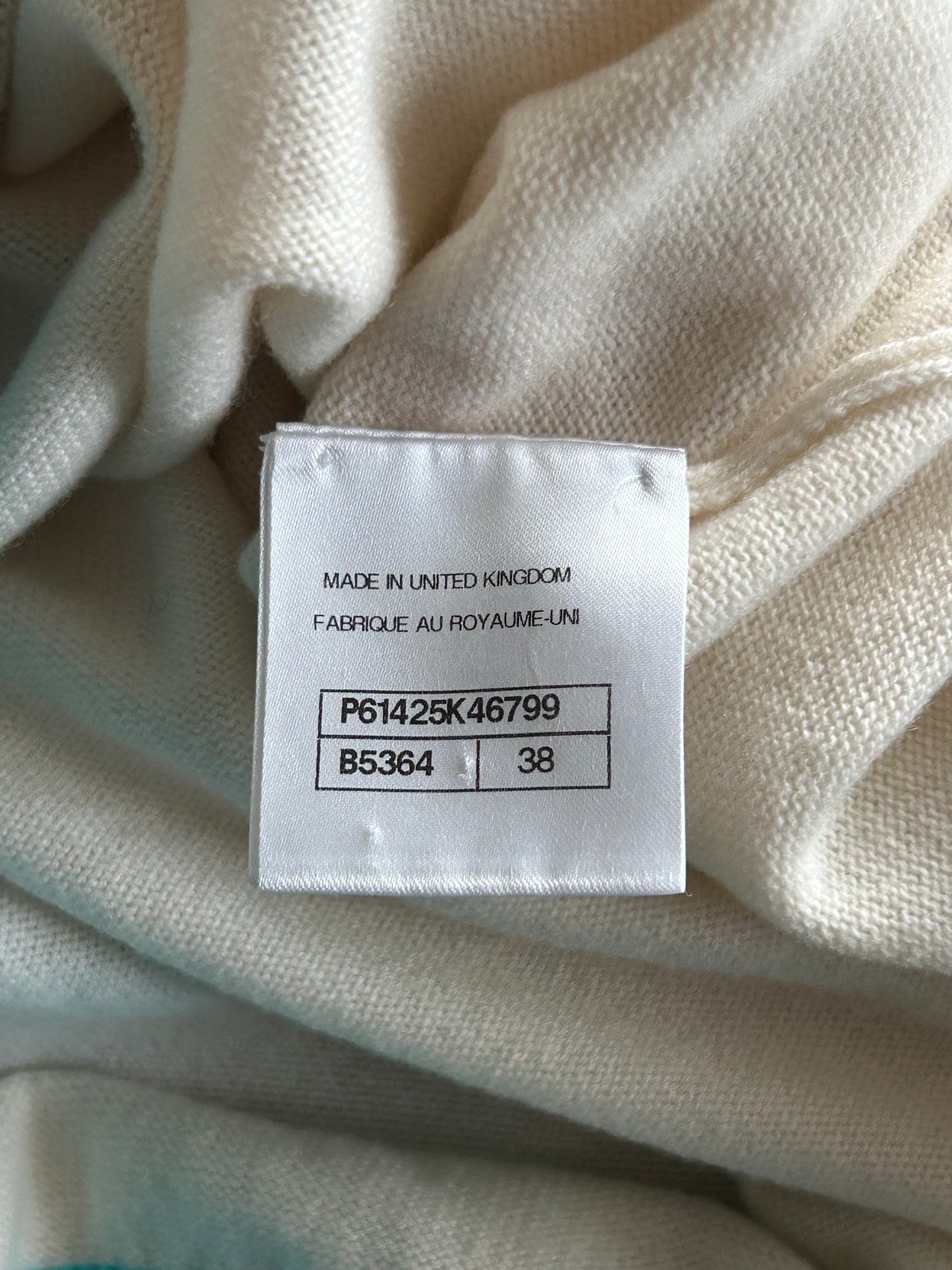 Chanel White & Turquoise La Pausa Women's Sweater