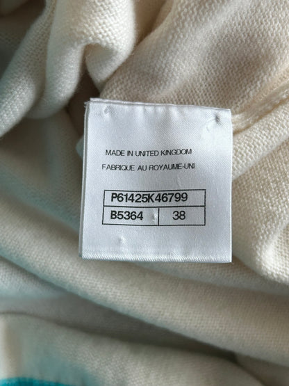 Chanel White & Turquoise La Pausa Women's Sweater