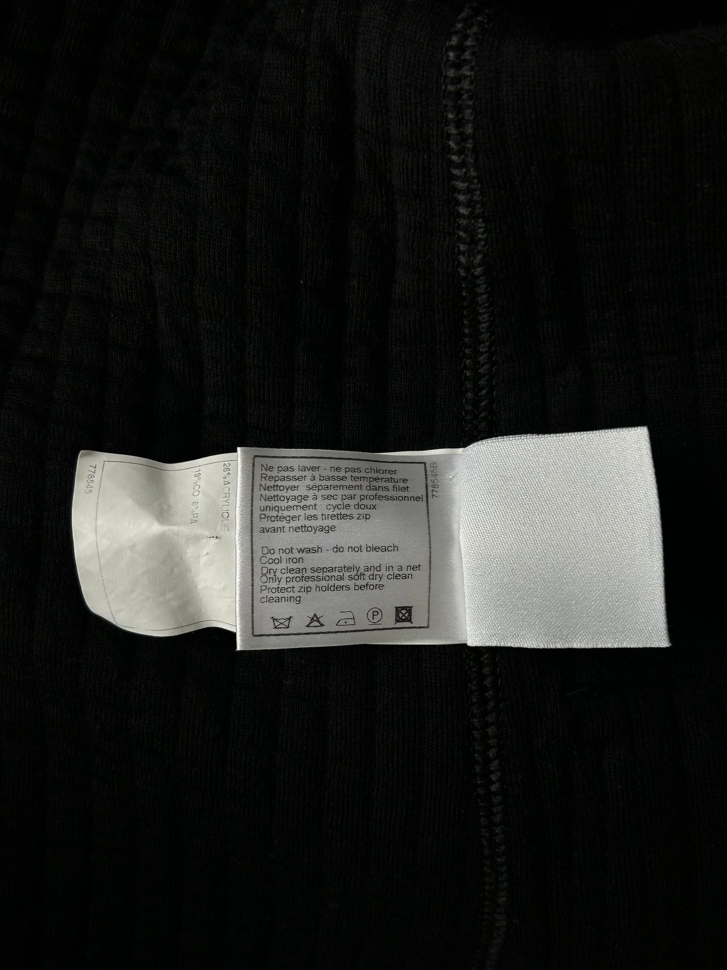 Chanel Black Shearling Women's Zip Up Hoodie