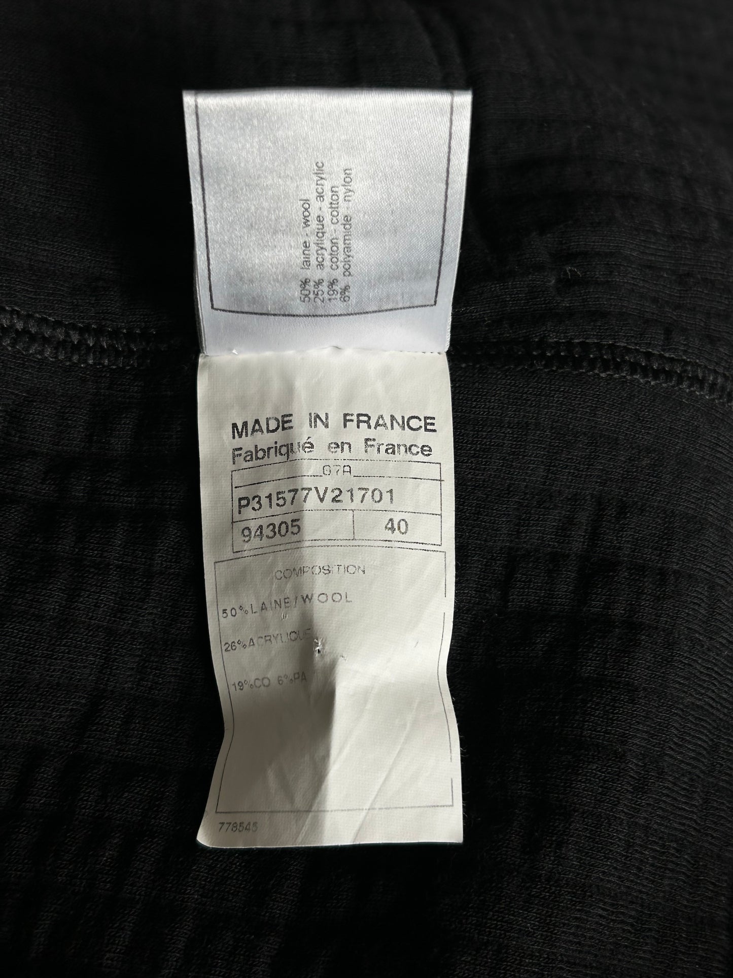 Chanel Black Shearling Women's Zip Up Hoodie