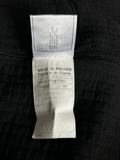 Chanel Black Shearling Women's Zip Up Hoodie