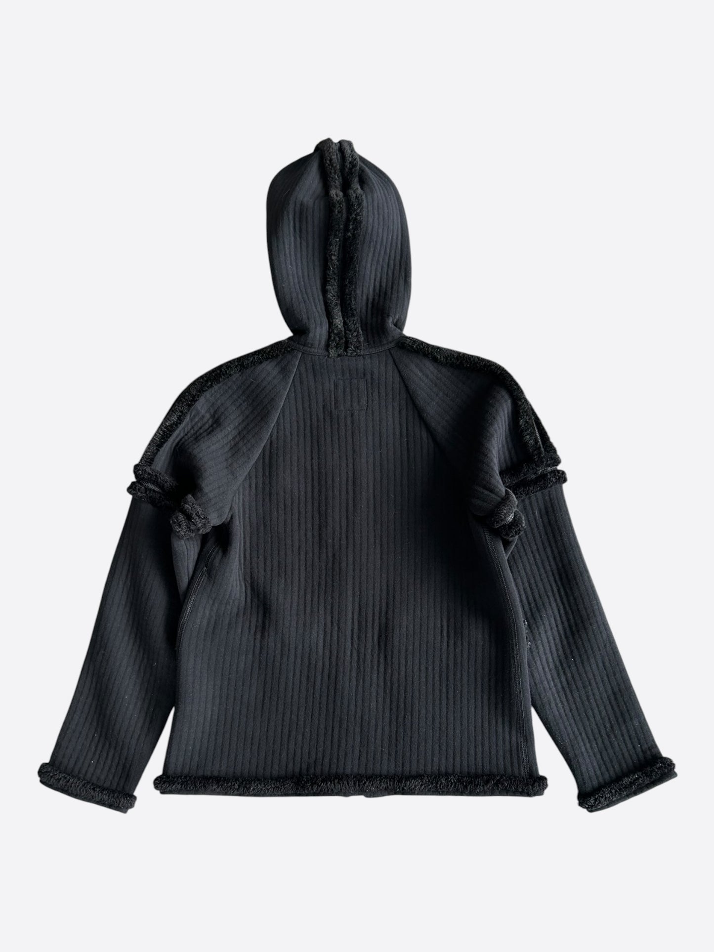 Chanel Black Shearling Women's Zip Up Hoodie