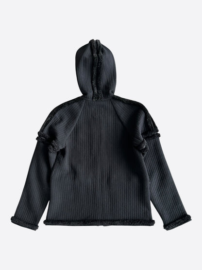 Chanel Black Shearling Women's Zip Up Hoodie