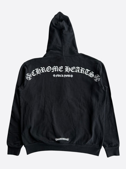 Chrome Hearts Black & White T-Bar Logo Hoodie