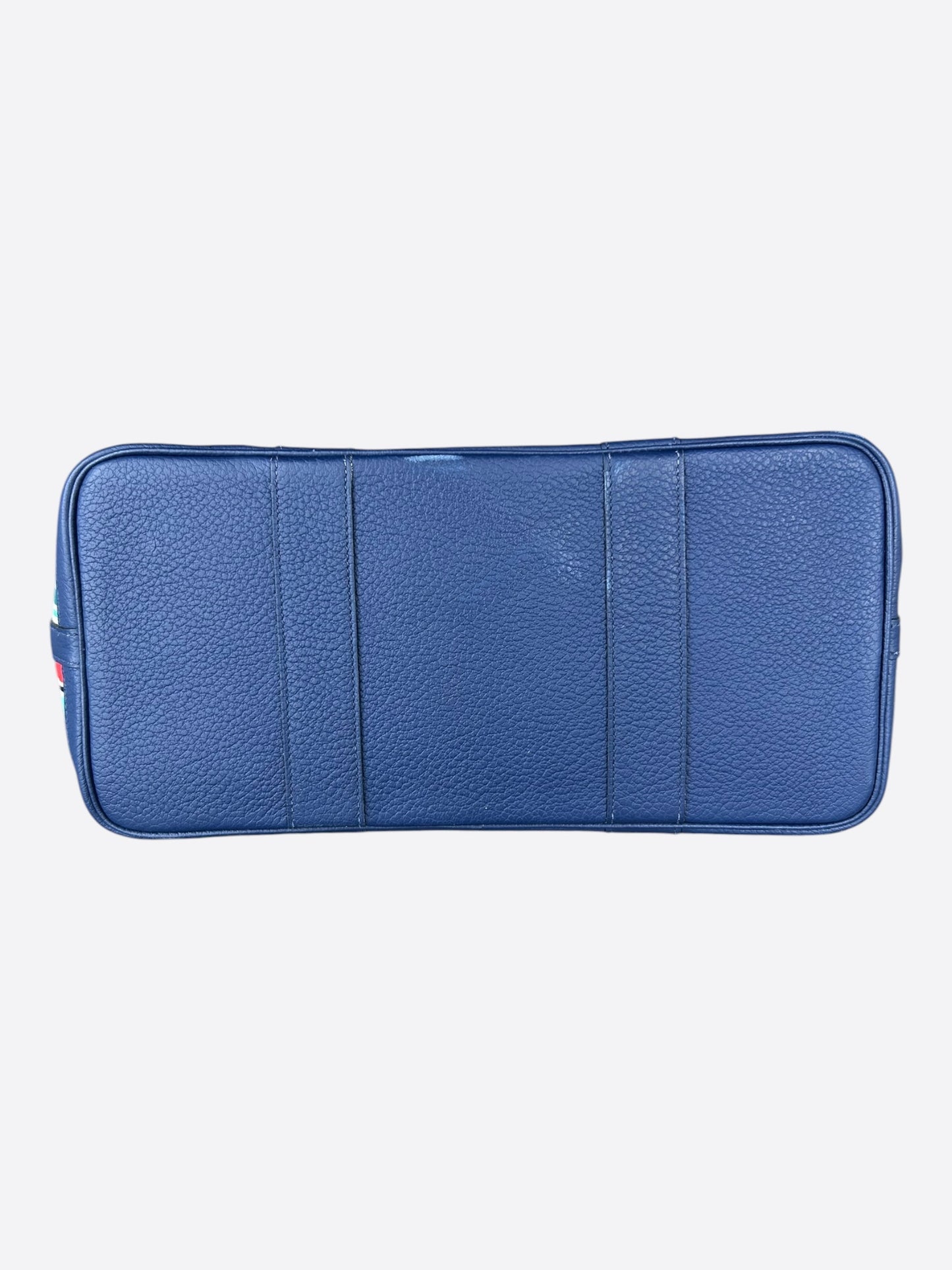 Hermes Navy & Multicolor Sea, Surf & Fun Garden Party Bag