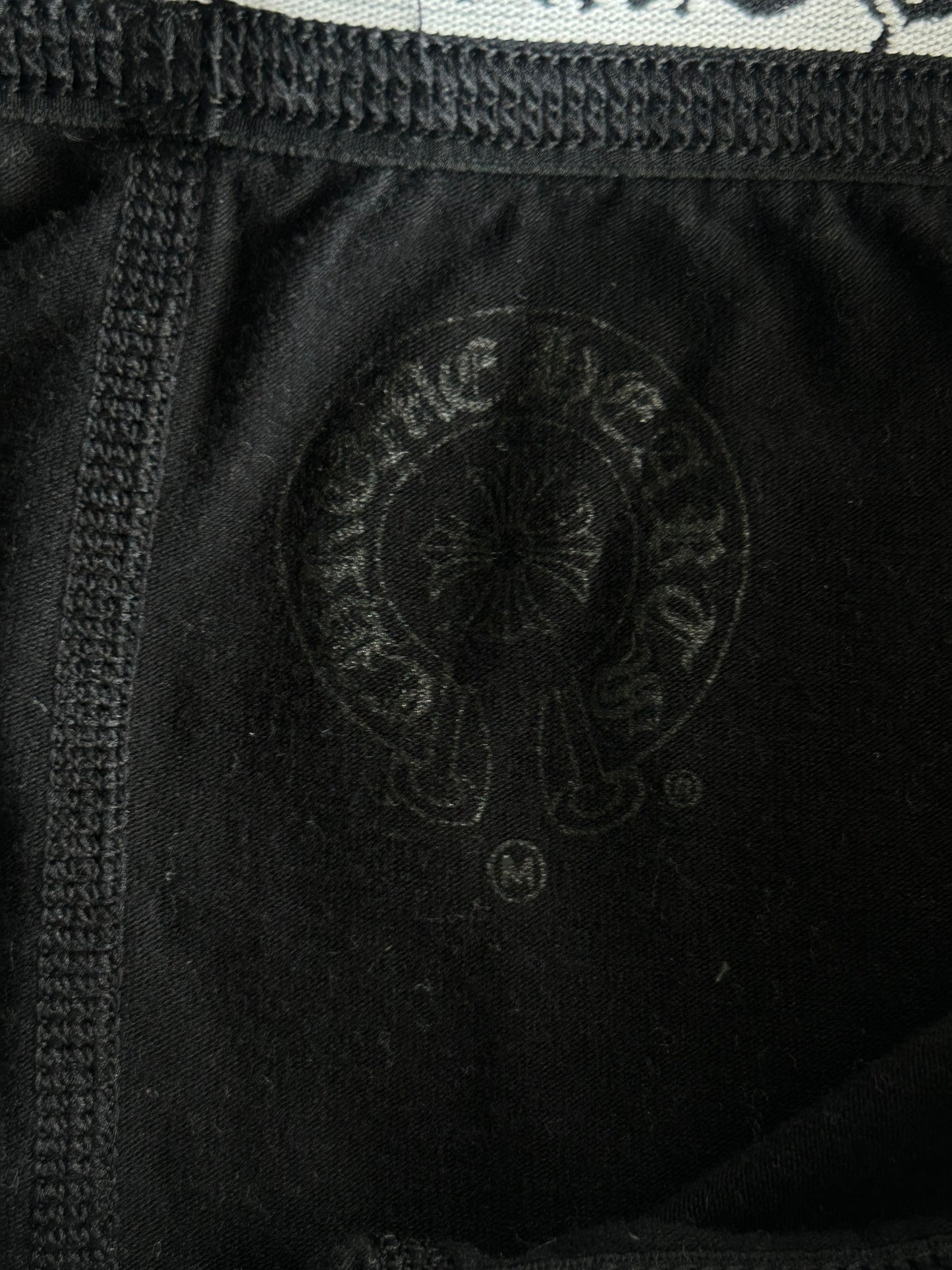 Chrome Hearts Black & White Horseshoe Logo Leggings