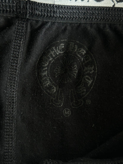 Chrome Hearts Black & White Horseshoe Logo Leggings
