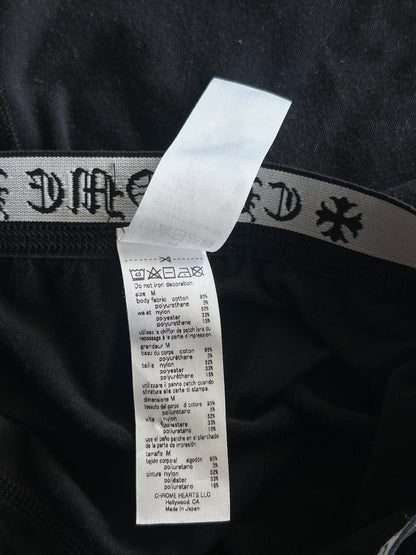 Chrome Hearts Black & White Horseshoe Logo Leggings