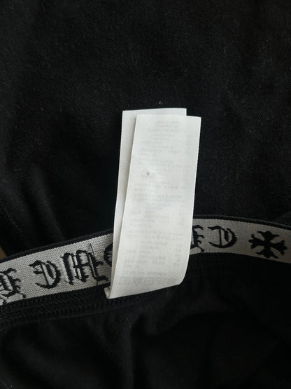Chrome Hearts Black & White Horseshoe Logo Leggings