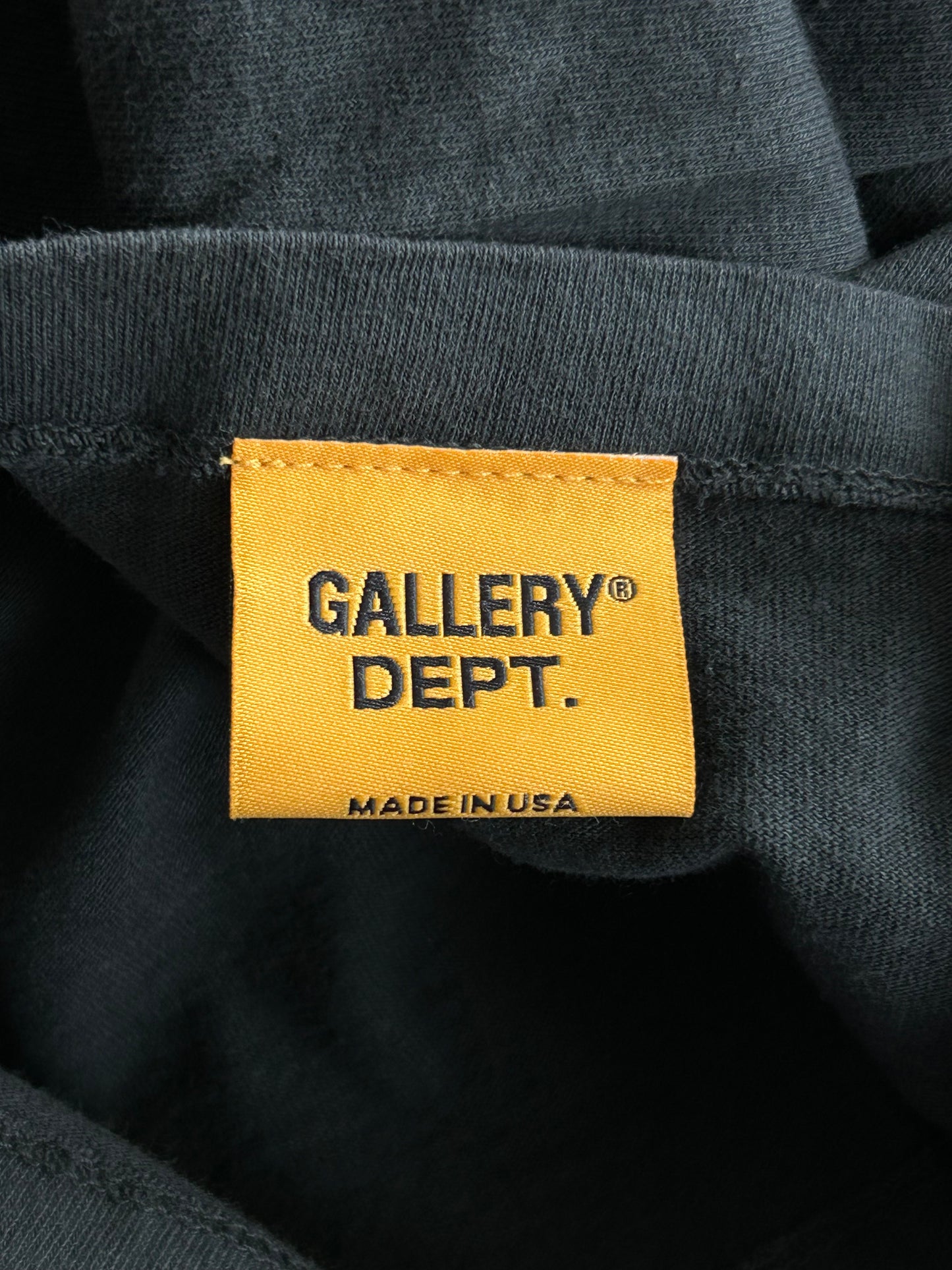 Gallery Dept Faded Black & Yellow ATK Logo T-Shirt