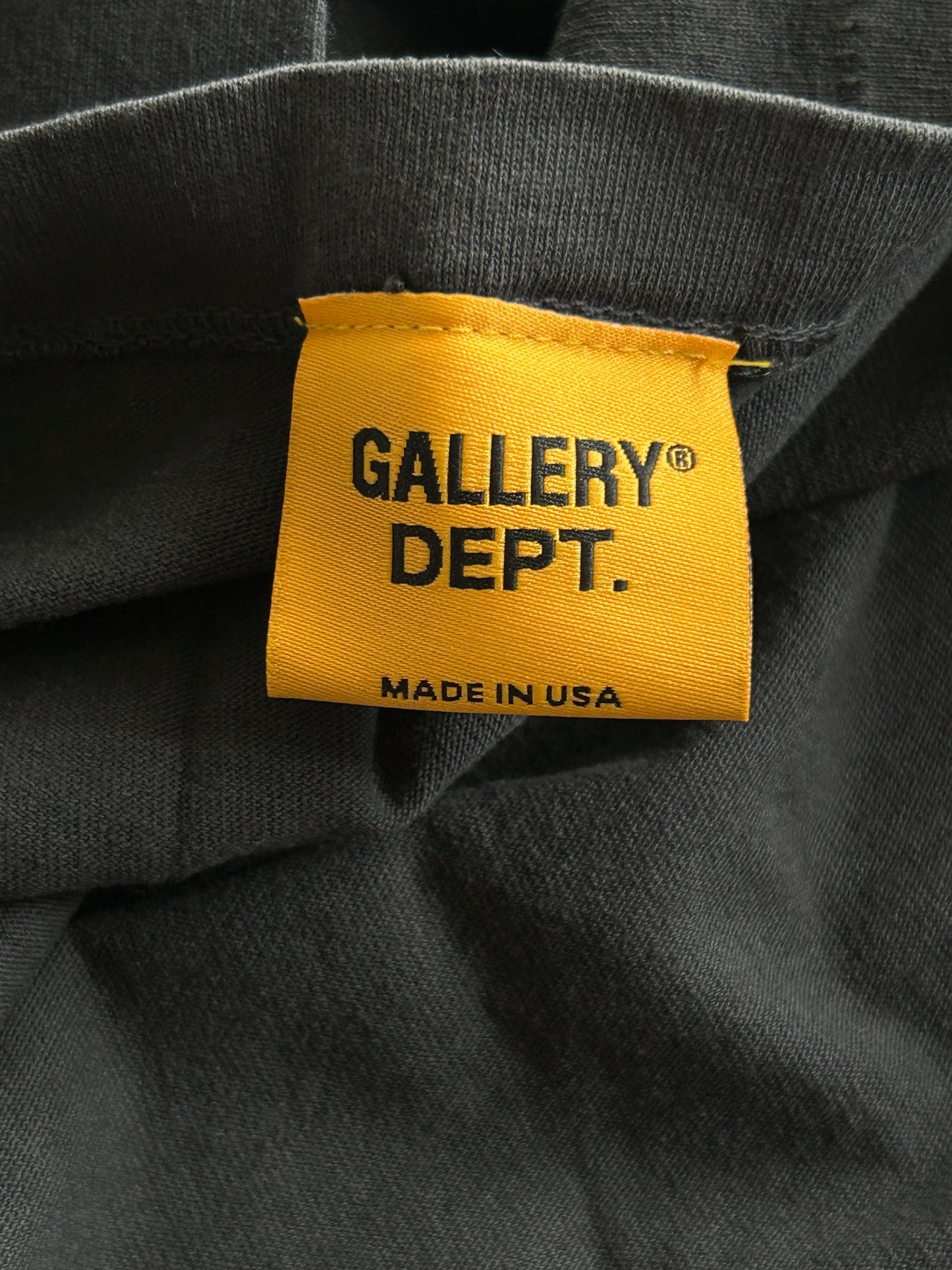 Gallery Dept Faded Black & Yellow Student Coach Reversible Logo T-Shirt