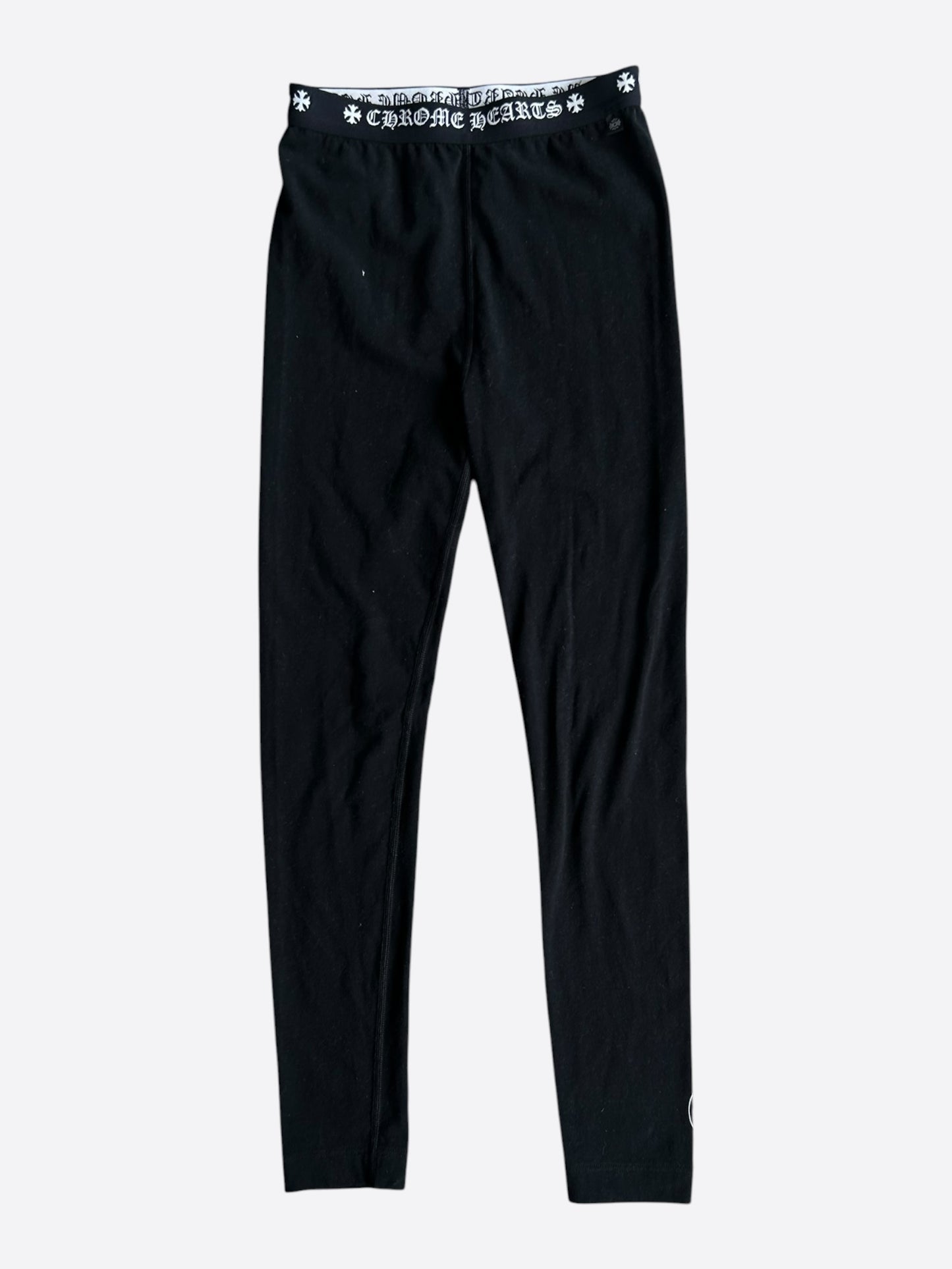 Chrome Hearts Black & White Horseshoe Logo Leggings