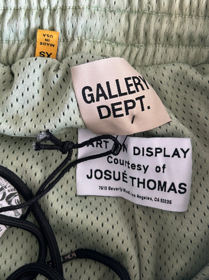 Gallery Dept Green & Black French Logo Mesh Shorts