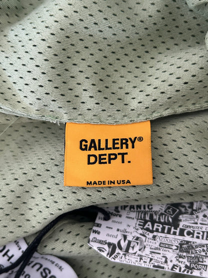 Gallery Dept Green & Black French Logo Mesh Shorts