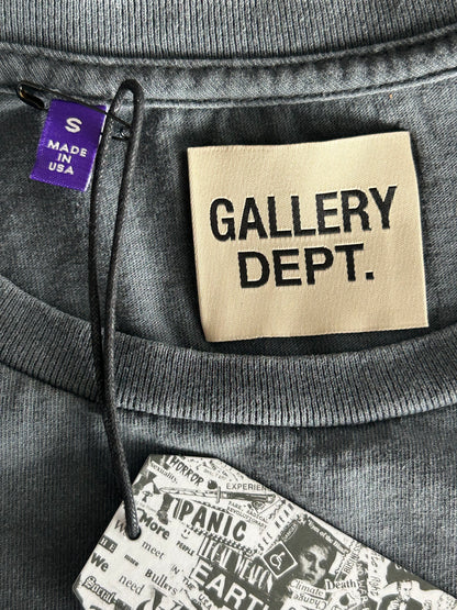 Gallery Dept Vintage Black Skeleton Beach Glitter Logo T-Shirt