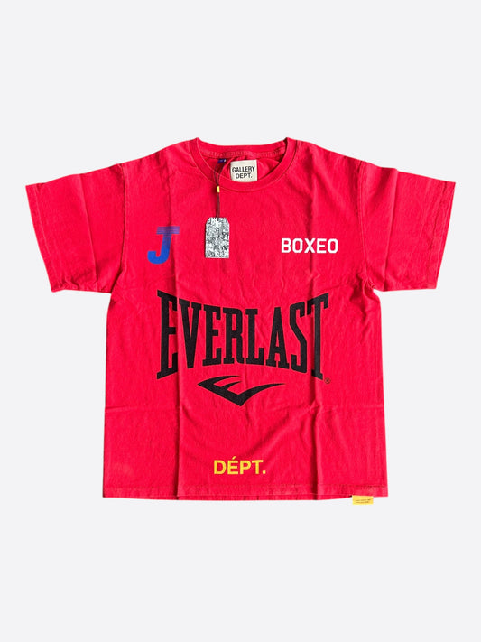 Gallery Dept Red & Black Everlast Glitter Logo T-Shirt