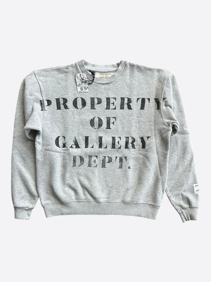 Gallery Dept Grey & Black Property Logo Sweater