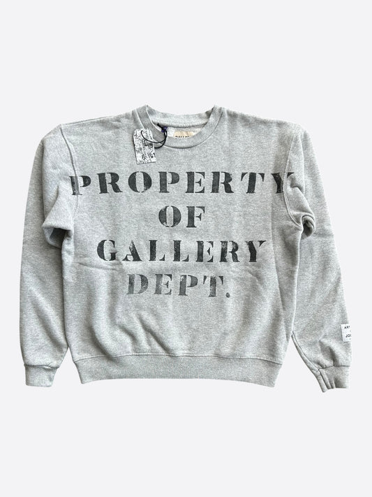 Gallery Dept Grey & Black Property Logo Sweater