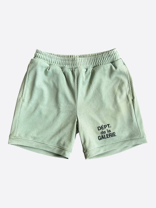 Gallery Dept Green & Black French Logo Mesh Shorts