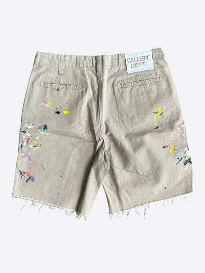 Gallery Dept Beige Paint Splatter Workshop Shorts