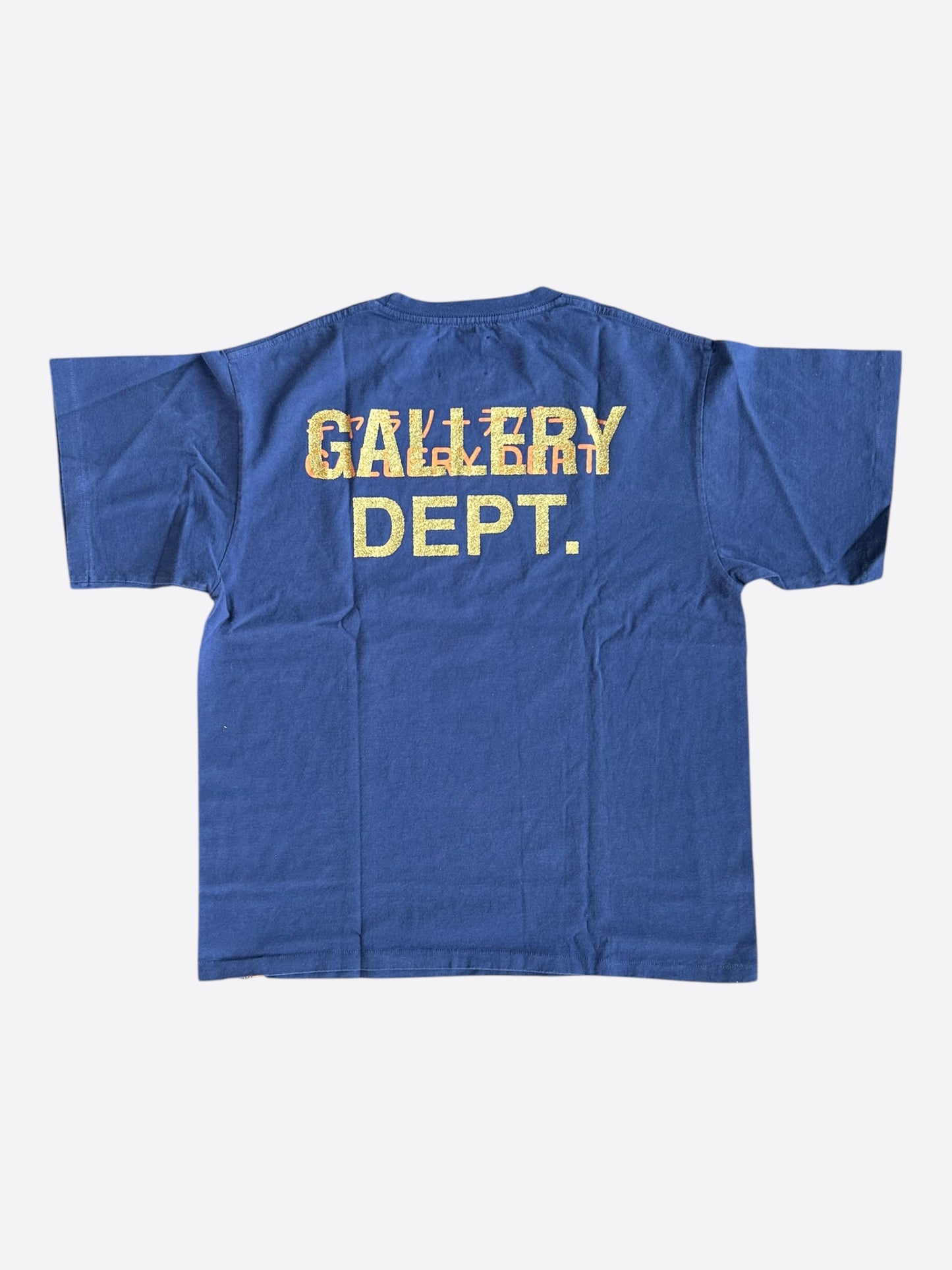Gallery Dept Blue & Orange Tokyo Glitter Logo T-Shirt