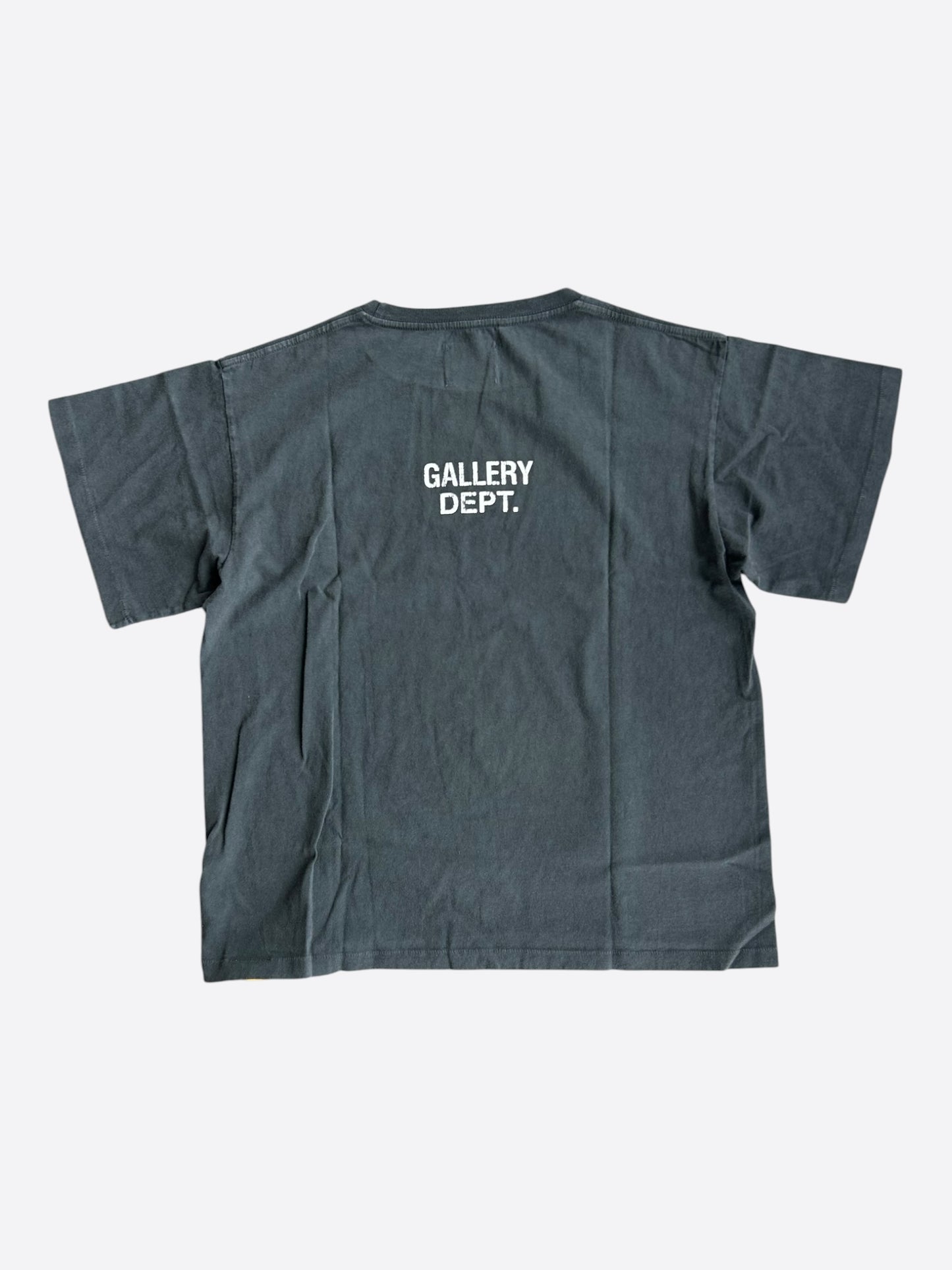 Gallery Dept Faded Black & Yellow ATK Logo T-Shirt